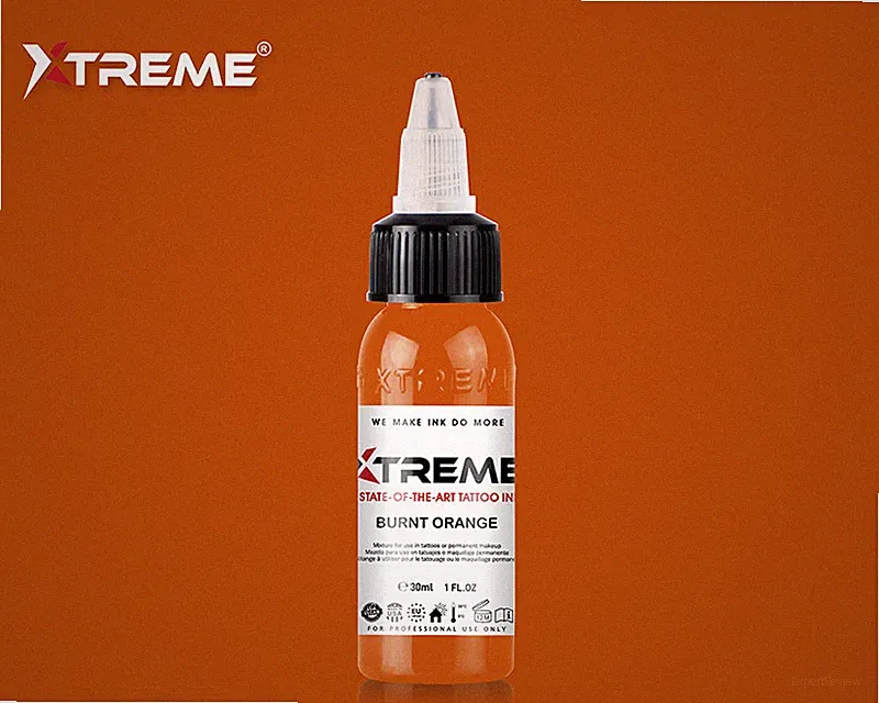 BURNT ORANGE Xtreme Ink Premium Bright Solid Color Tattoo Pigment Made in USA