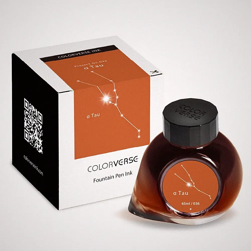Colorverse Fountain Pen Ink Orange Œ± Tau 65ml Dye-Based Ink Project Series