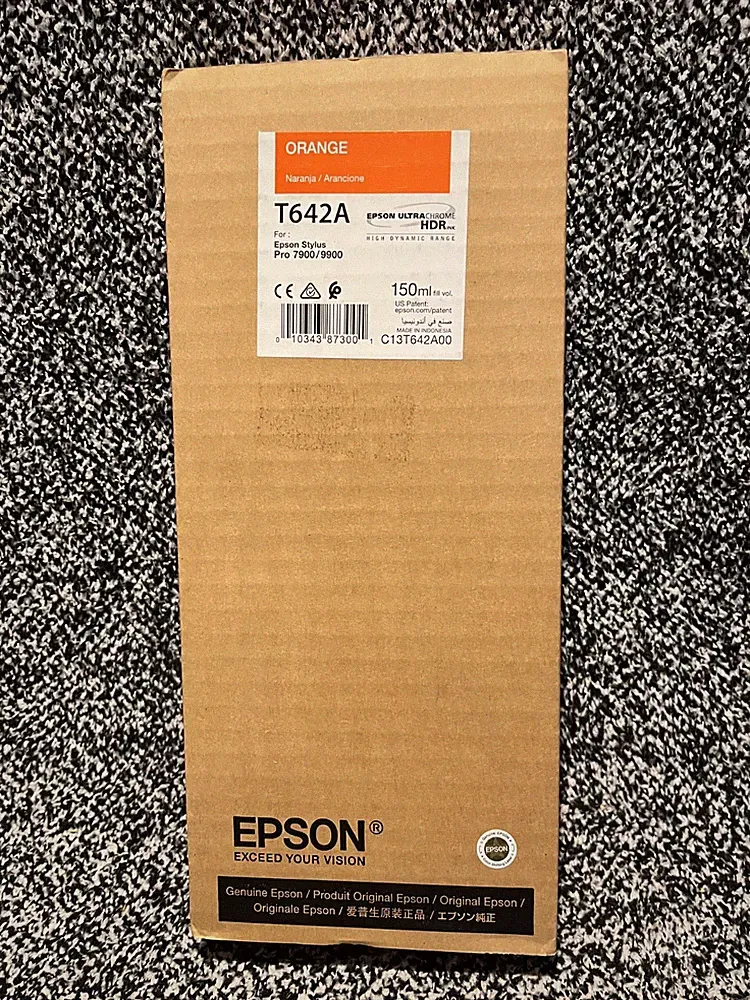 Epson T642 UltraChrome HDR 150 mL Orange Magenta Ink Cartridge T642A Date: 2024