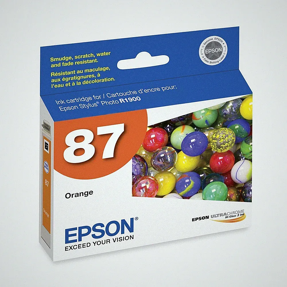 Genuine Epson 87 T0879 Orange Ink Cartridge for Stylus Photo R1900