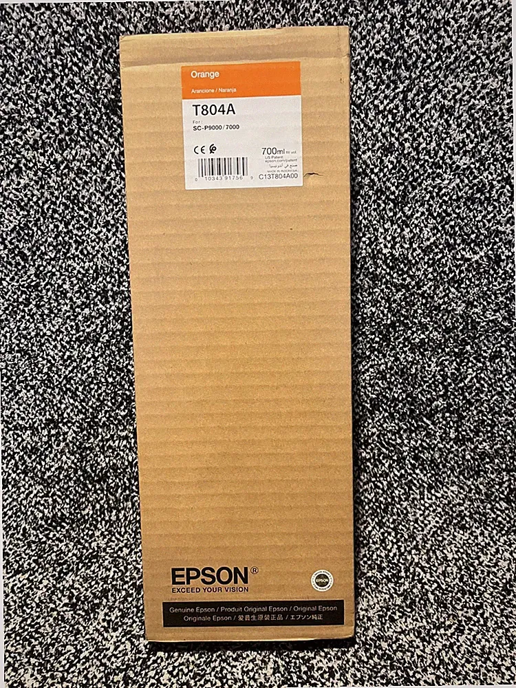 Genuine Epson Orange Ink Cartridge T804A Date: May 2021
