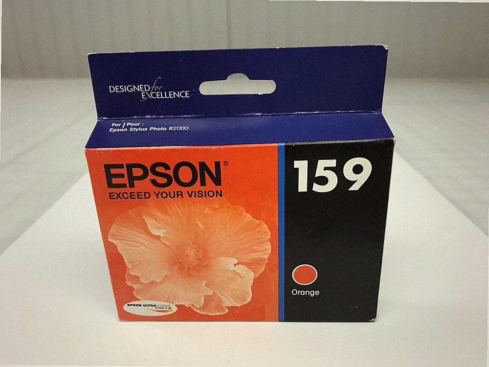 Genuine Epson T159920 T1599 159 Orange Ink Cartridge for R2000 Printer Exp 2019