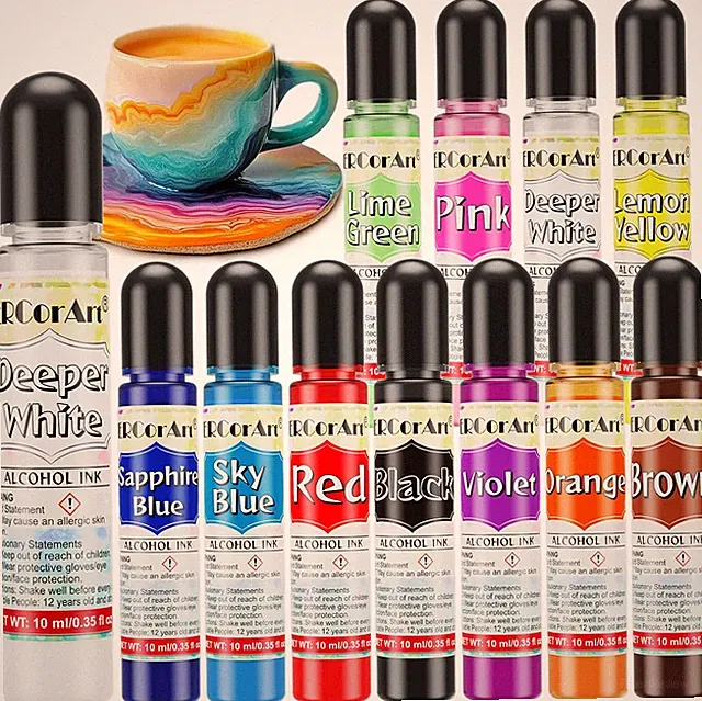 Ink - 12 Vibrant Colors Inks for Resin, Fast-Drying High Concentrated