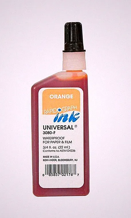Koh-I-Noor 3080F Dye-Based Universal Drawing Ink, 0.75 Ounce Bottle