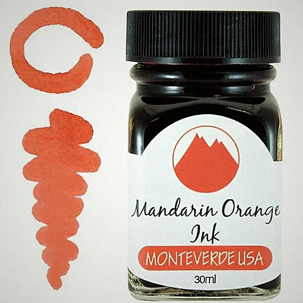 Monteverde 30ml Fountain Pen Ink Bottle Mandarin Orange