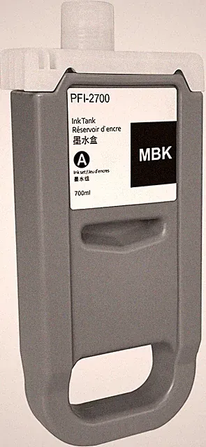 PFI-2700 Ink Cartridge Matte Black MBK for Canon IPF PRO-2600 PRO-4600 PRO-6600