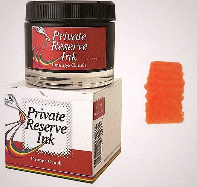 Private Reserve Fountain Pen Ink Bottle, 60ml, Orange Crush